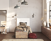 Tête de lit Kalmia Boucle Blanc  90 - H100 cm