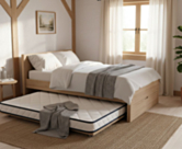 Matelas Essential Oli utilisé en lit gigogne 140x200 cm – matelas d'appoint pour chambre d'amis