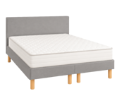 Ensemble literie Leon - gris - (x2) 80x200 cm (160x200 cm) 
