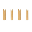 Lot de 4 pieds vernis clair - H22 cm