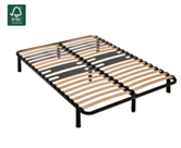 Sommier à lattes en kit Optikit 5 zones de confort 140x200 cm – cadre métal, lattes bouleau et peuplier certifiées FSC