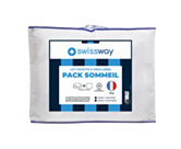 Pack sommeil 
2 oreillers + couette
Fabrication française 