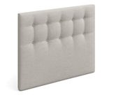 Tete de lit zelie gris 140 cm 115 hauteur 