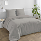 Drap-housse Percale Gris Clair Bonnet 35 - 180x200 cm