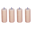 Lot de 4 pieds cylindriques Vernis Clair - H25 cm