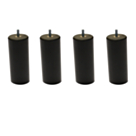 Lot de 4 pieds cylindriques Wengé - H25 cm