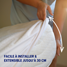 Protège Matelas Imperméable Coton - 120x190 cm