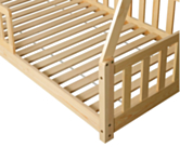 Sommier à lattes en bois massif du lit tipi enfant, assemblage robuste