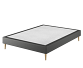 Sommier Tapissier Cirse Deco Noir - 140x190 cm