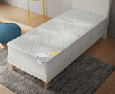 Sommier Tapissier Cirse Deco Boucle Blanc - 70x190 cm