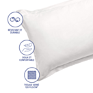 Taie d'oreiller satin Blanc - 50x70 cm