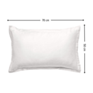 Taie d'oreiller satin Blanc - 50x70 cm