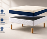 Lit matelas Hybride Aurore  à ressorts ensachés