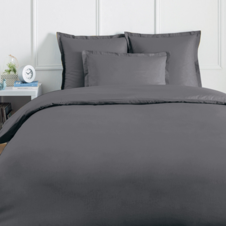 Housse de couette Coton Zinc - 220x240 cm