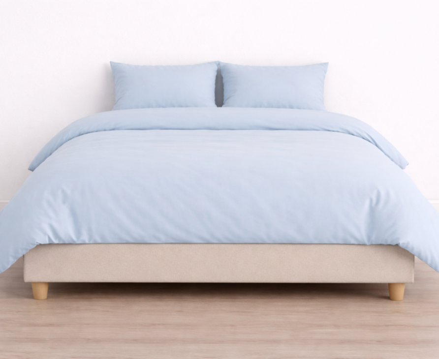 Housse de couette 100 % Coton Baby Blue - 200x200 cm