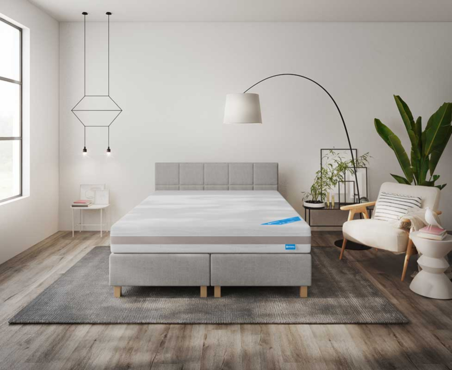 Boxspring Dayton Merlot Gris- 140x200 cm