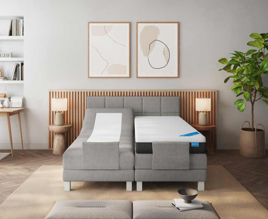 Boxspring Eton Electrique Merlot Gris - 140x200 cm