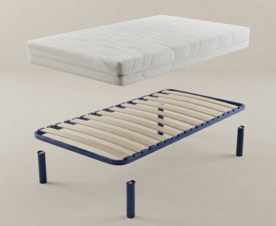 Ensemble Matelas Ligo / Sommier 20 lattes - 90x190 cm 