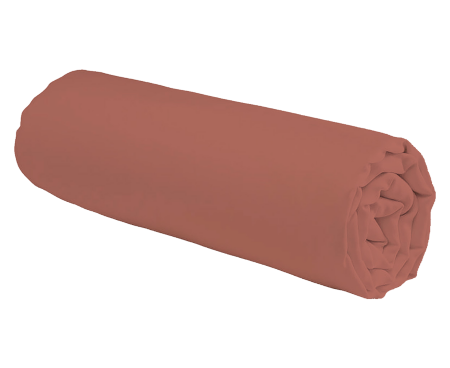 Drap-housse Coton Terracotta Bonnet 30 - 200x200 cm