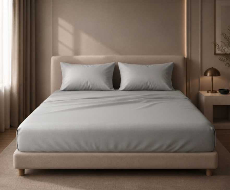 Drap-housse Satin Perle Bonnet 35 - 140X190 cm