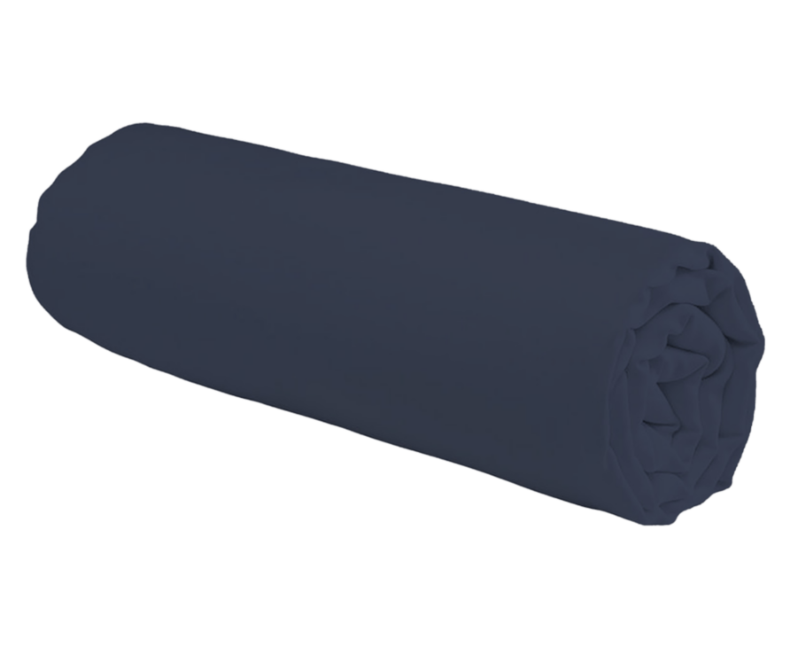 Drap-housse Satin Marine Bonnet 35 - 160x200 cm