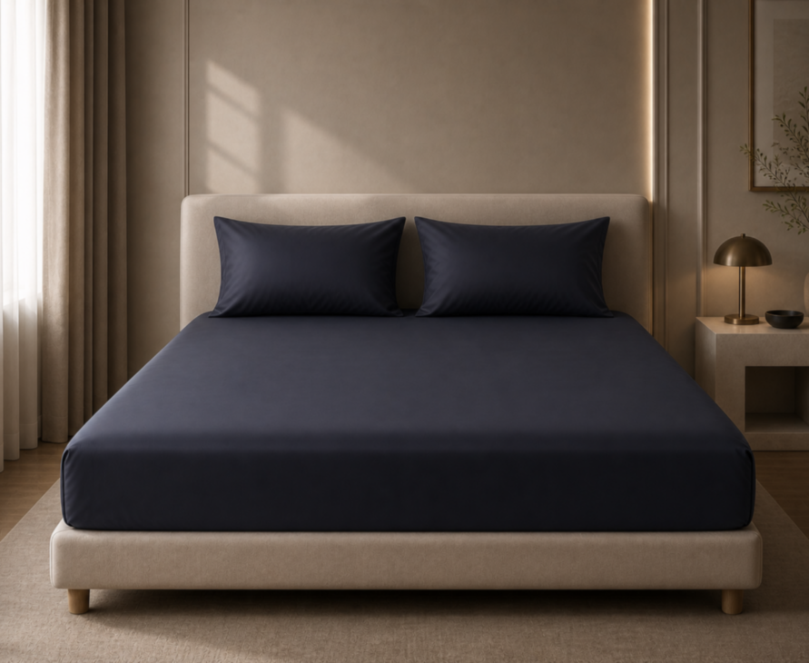  Drap-housse Satin Midnight Bonnet 35 - 140X200 cm