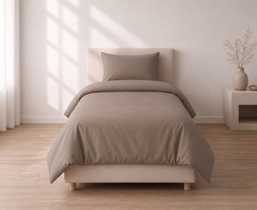 Housse de couette Percale 80 fils Cashmere - 140x200 cm
