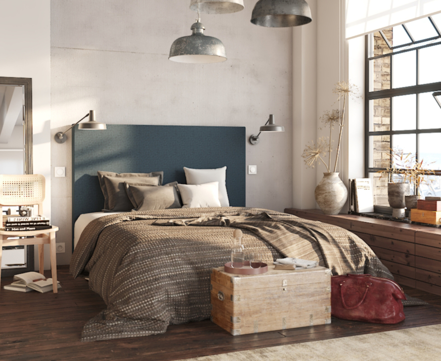 Tête de lit Kahaia Nika Royal Blue 120 - H120 cm