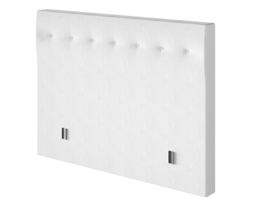Tête de lit Kalmia Boucle Blanc 140 - H100 cm