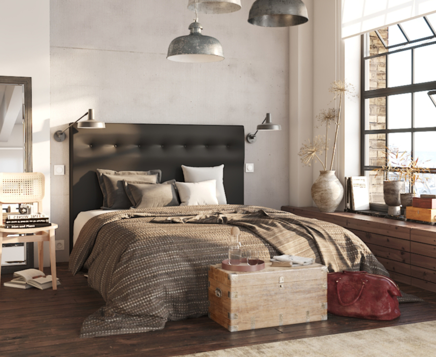 Tête de lit Kalmia S Noir 100 - H120 cm