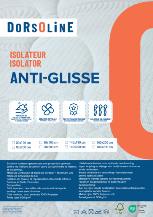 Anti Glisse - 180x200 cm