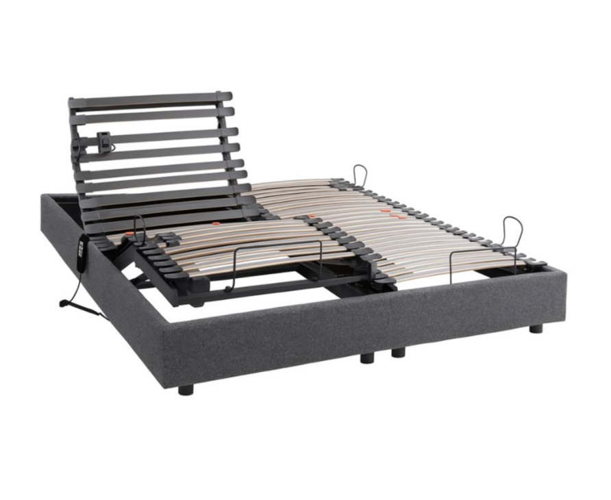 Sommier Sommeil Plus gris granit - 160X200 cm