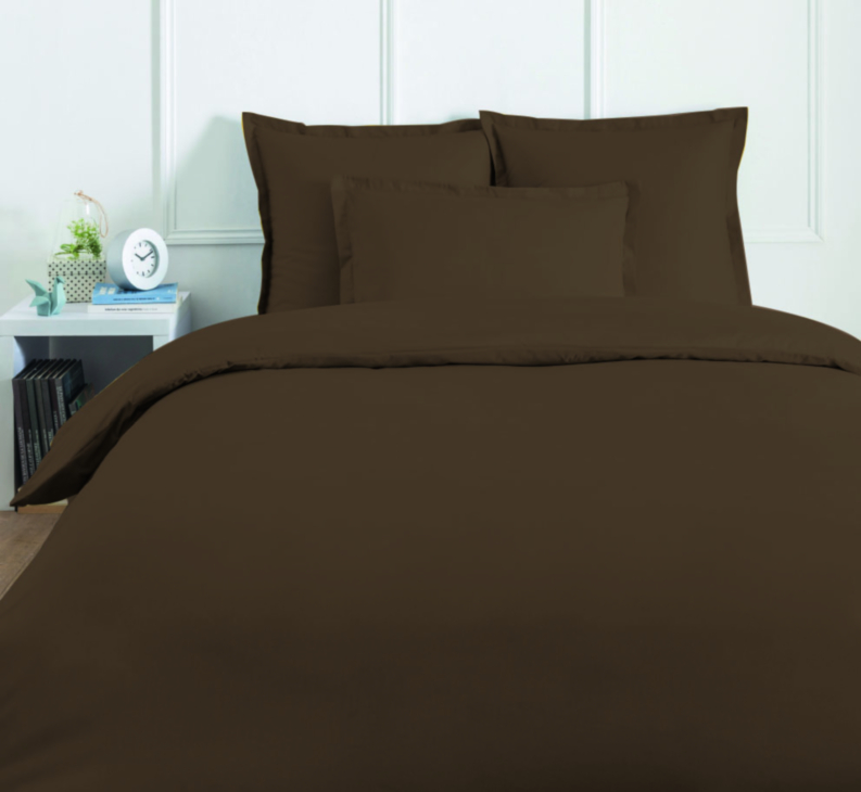 Housse de couette Coton Taupe - 240x260 cm