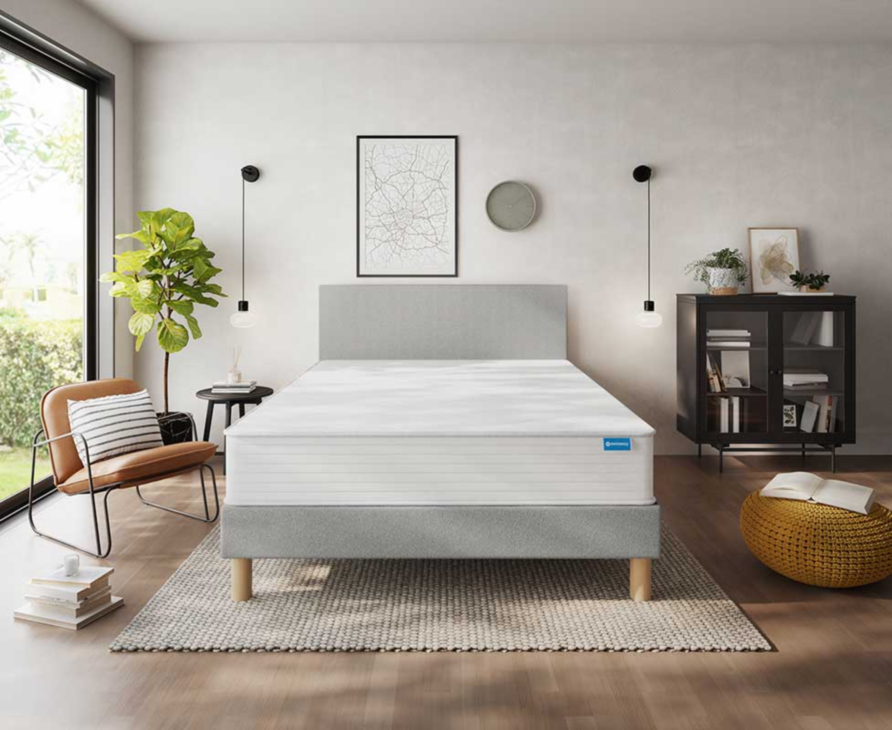 Sommier Tapissier Calla Deco Ashgrey - 140x190 cm