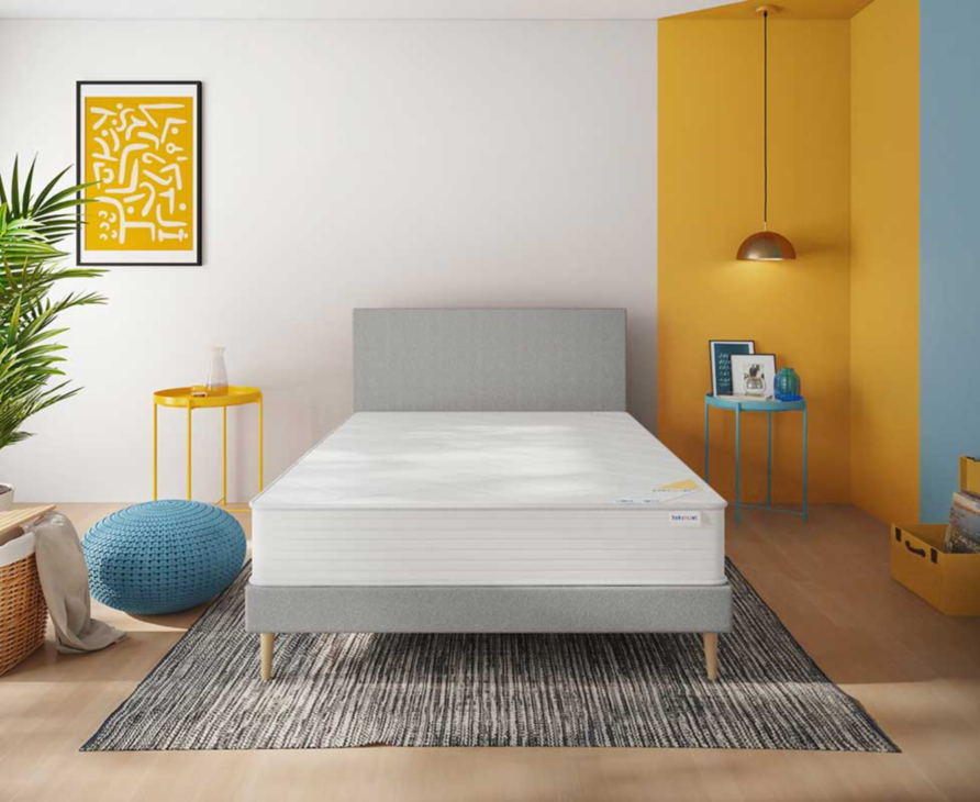 Sommier Tapissier Cirse Deco Ashgrey - 140x200 cm