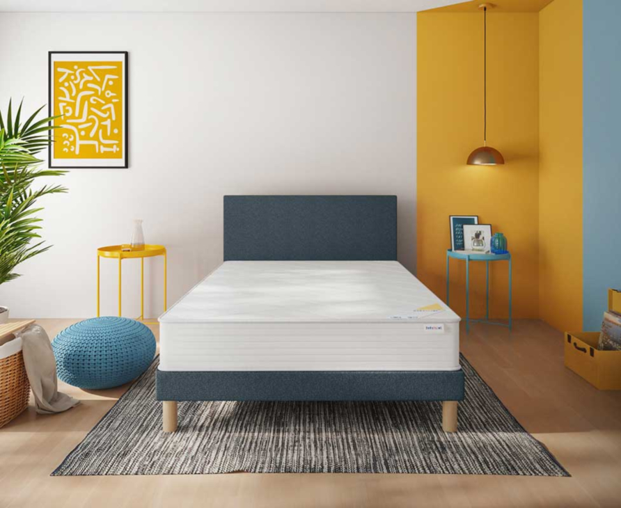 Sommier Tapissier Cirse Deco Bleu - 180x200 cm