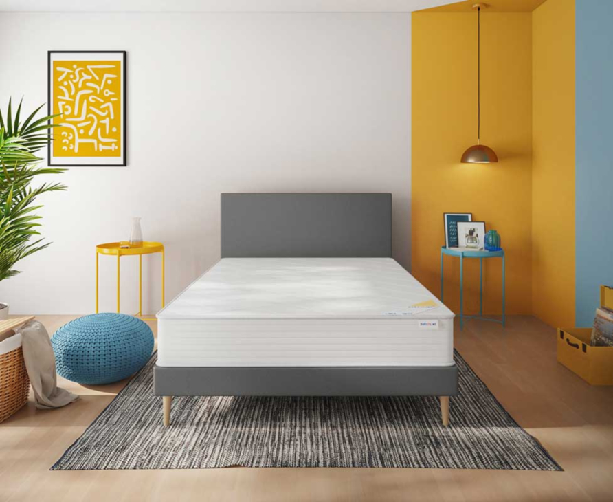 Sommier Tapissier Cirse Deco Noir - 180x200 cm