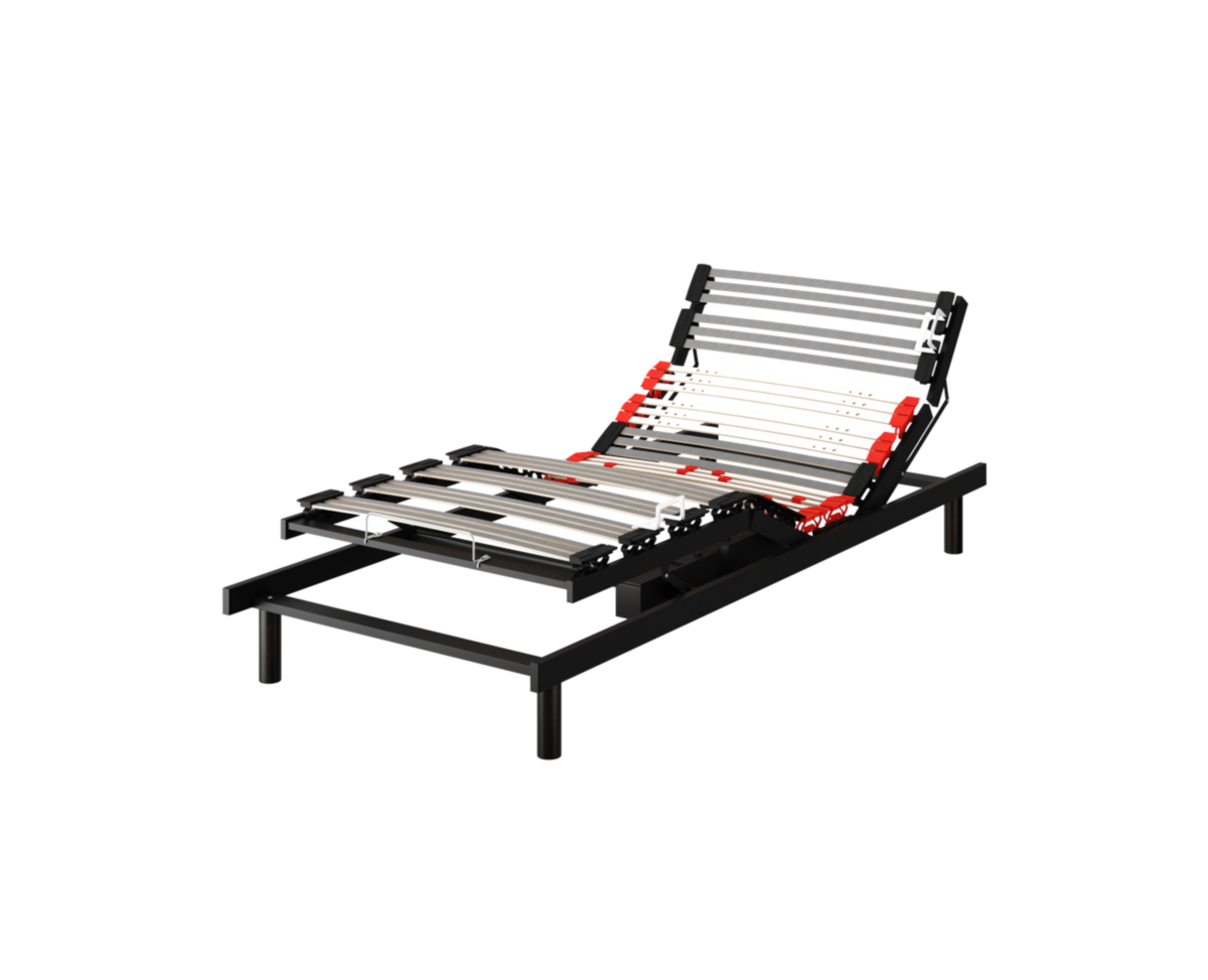Ferlex - Sommier électrique Double 140x200 cm | Structure Robuste | Lit Articulé Double | Lattes de Bois Solide | Télécommande Ferlex - Sommier électrique Double 140x200 cm | Structure Robuste | Lit Articulé Double | Lattes de Bois Solide | Télécommande