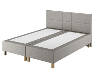 Boxspring Dayton Merlot Gris - 180x200 cm