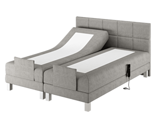 Boxspring Eton Electrique Merlot Gris - 90x200 cm
