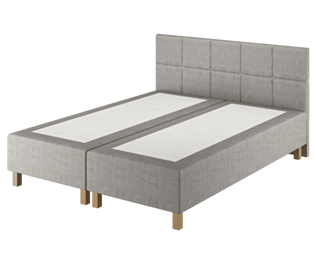 Boxspring Forbes Merlot Gris - 140x190 cm