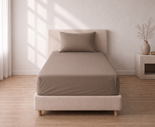 Ambiance drap-housse Percale Cashmere Bonnet 35 - 80X200 cm