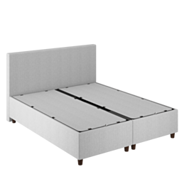 Lit Coffre Alpha Gris clair - 140x200 cm