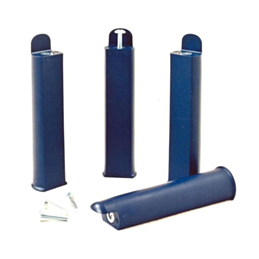 Lot de 4 pieds bleus - H22 cm