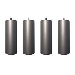 Lot de 4 pieds cylindriques Métal Laqué - H20 cm