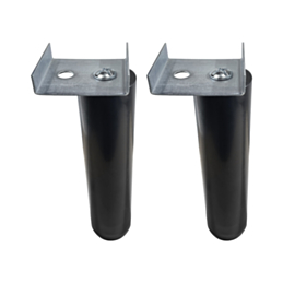 Lot de 2 pieds de sommier réglables Noir 