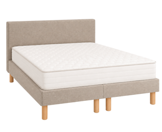 Ensemble literie Leon - beige - (x2) 70x190 cm (140x190 cm) 