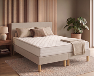 Ensemble literie Leon - beige - (x2) 70x200 cm (140x200 cm) 