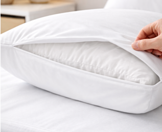 Protège Oreiller Imperméable Lyocell Blanc -  63x63 cm