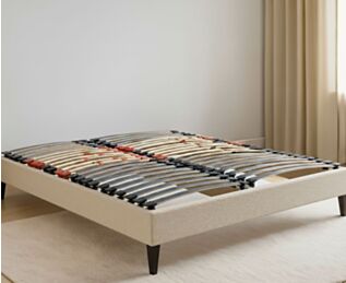 Sommier électrique Essentiel Plus Beige– 140x200 cm (2 couchages 70x200 cm) 